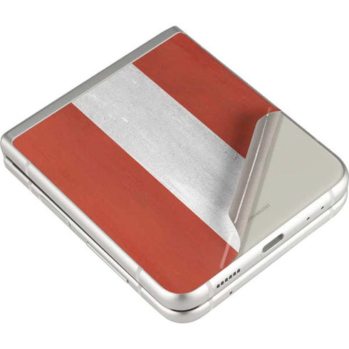Latvia Flag Distressed Galaxy Z Flip3 5G Skin