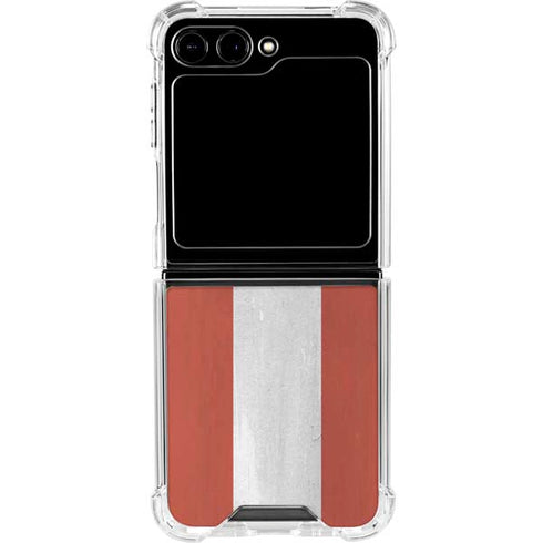 Latvia Flag Distressed Galaxy Z Flip5 5G Clear Case