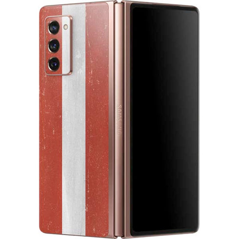 Latvia Flag Distressed Galaxy Z Fold2 5G Skin