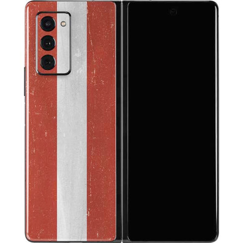 Latvia Flag Distressed Galaxy Z Fold2 5G Skin