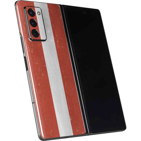 Latvia Flag Distressed Galaxy Z Fold2 5G Skin