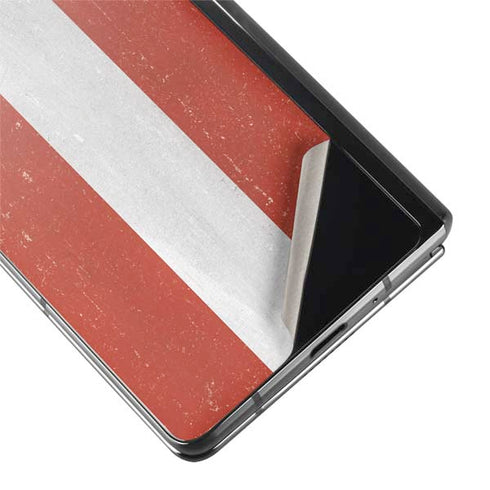 Latvia Flag Distressed Galaxy Z Fold2 5G Skin