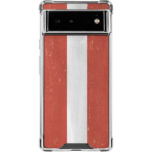 Latvia Flag Distressed Google Pixel 6 Clear Case