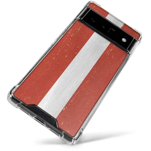 Latvia Flag Distressed Google Pixel 6 Clear Case