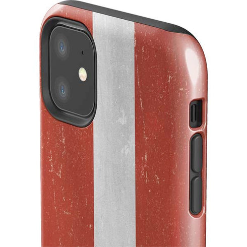 Latvia Flag Distressed iPhone 11 Impact Case