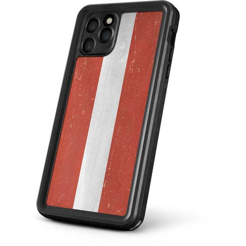 Latvia Flag Distressed iPhone 11 Pro Max Waterproof Case