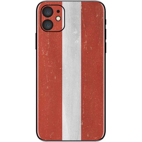 Latvia Flag Distressed iPhone 11 Skin