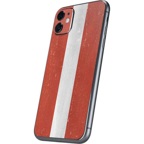 Latvia Flag Distressed iPhone 11 Skin