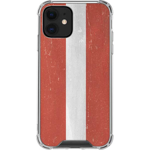 Latvia Flag Distressed iPhone 12 Clear Case