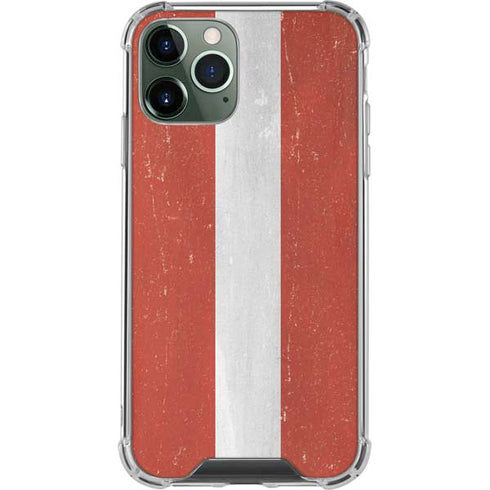 Latvia Flag Distressed iPhone 12 Pro Clear Case
