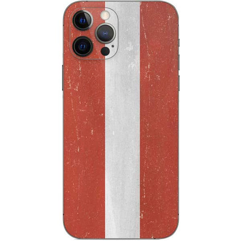 Latvia Flag Distressed iPhone 12 Pro Skin