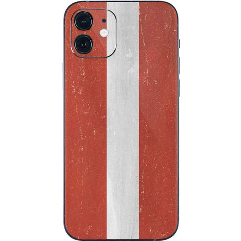 Latvia Flag Distressed iPhone 12 Skin