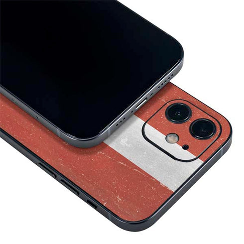 Latvia Flag Distressed iPhone 12 Skin