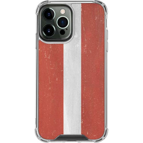 Latvia Flag Distressed iPhone 13 Pro Max Clear Case
