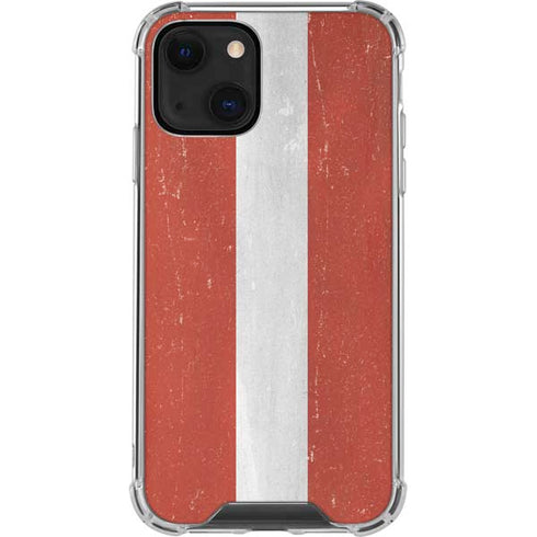 Latvia Flag Distressed iPhone 14 Clear Case