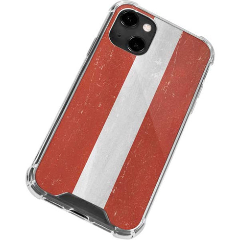 Latvia Flag Distressed iPhone 14 Clear Case