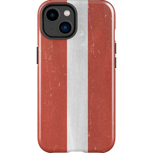 Latvia Flag Distressed iPhone 14 Plus Impact Case