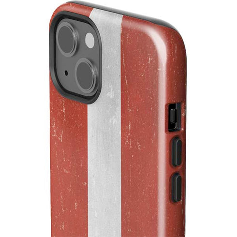 Latvia Flag Distressed iPhone 14 Plus Impact Case