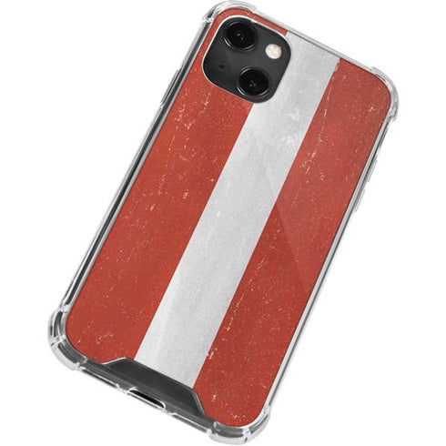 Latvia Flag Distressed iPhone 14 Plus Clear Case