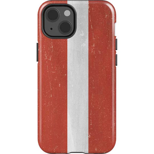 Latvia Flag Distressed iPhone 15 Impact Case