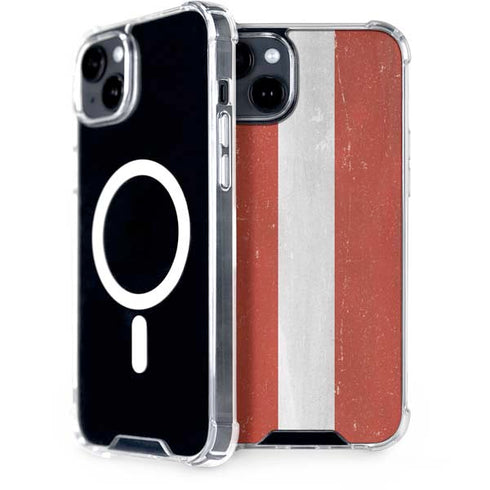 Latvia Flag Distressed iPhone 14 Plus MagSafe Case