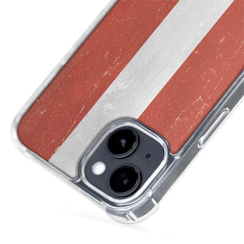 Latvia Flag Distressed iPhone 14 Plus MagSafe Case