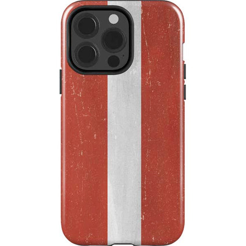 Latvia Flag Distressed iPhone 14 Pro Impact Case
