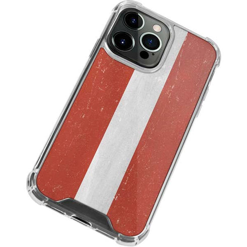 Latvia Flag Distressed iPhone 14 Pro Max Clear Case