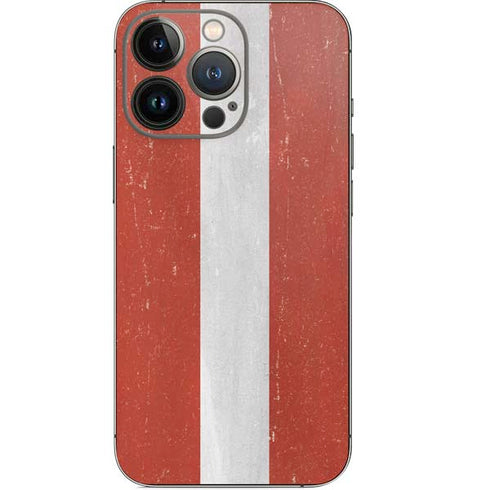 Latvia Flag Distressed iPhone 14 Pro Skin