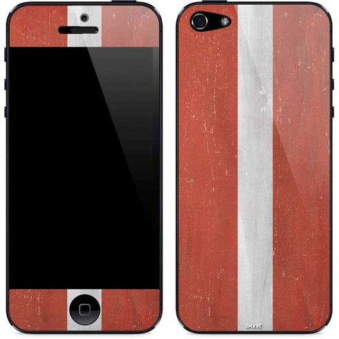 Latvia Flag Distressed iPhone 5/5s/5SE Skin