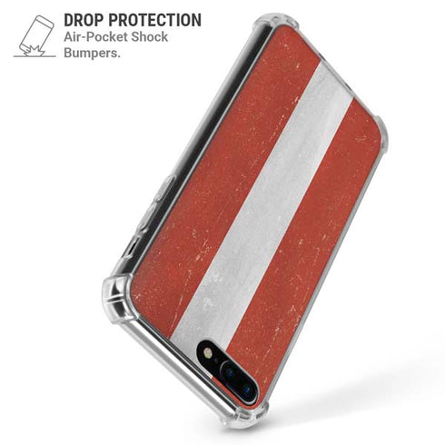 Latvia Flag Distressed iPhone 7/8 Plus Clear Case