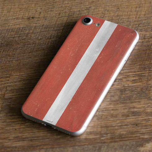 Latvia Flag Distressed iPhone 7 Skin