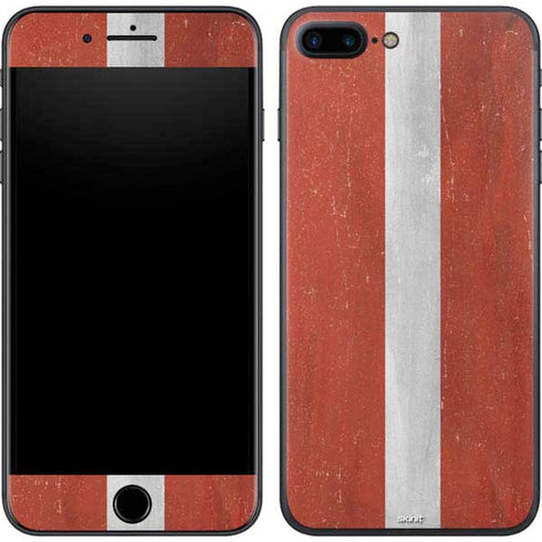 Latvia Flag Distressed iPhone 8 Plus Skin