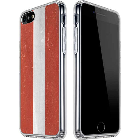 Latvia Flag Distressed iPhone SE (2nd & 3rd Gen) Clear Case