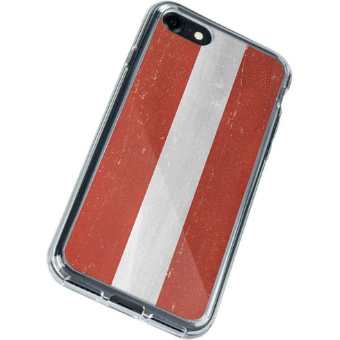 Latvia Flag Distressed iPhone SE (2nd & 3rd Gen) Clear Case