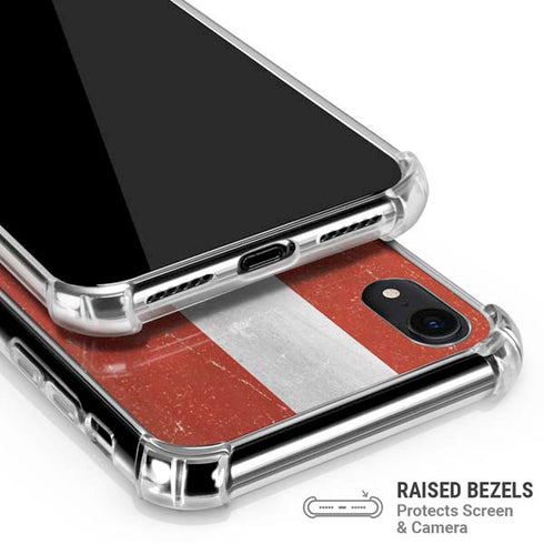 Latvia Flag Distressed iPhone XR Clear Case