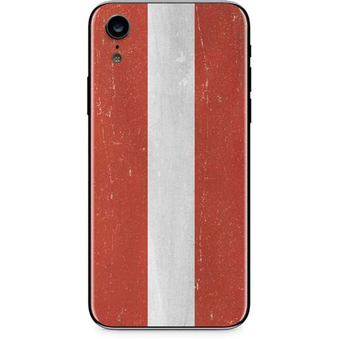Latvia Flag Distressed iPhone XR Skin