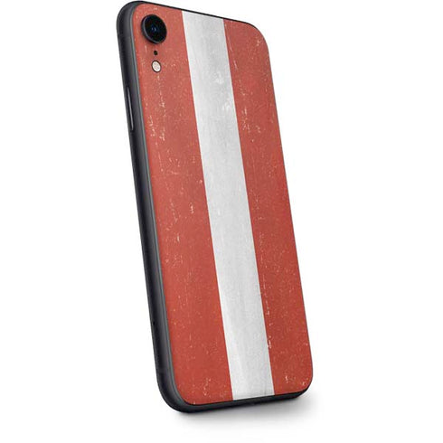 Latvia Flag Distressed iPhone XR Skin