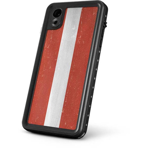 Latvia Flag Distressed iPhone XR Waterproof Case