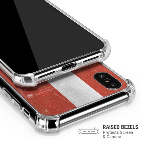 Latvia Flag Distressed iPhone XS Max Clear Case