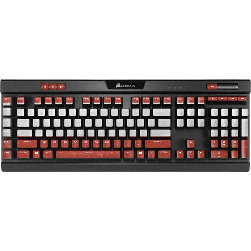 Latvia Flag Distressed K95 RGB PLATINUM Mechanical Gaming Keyboard Skin