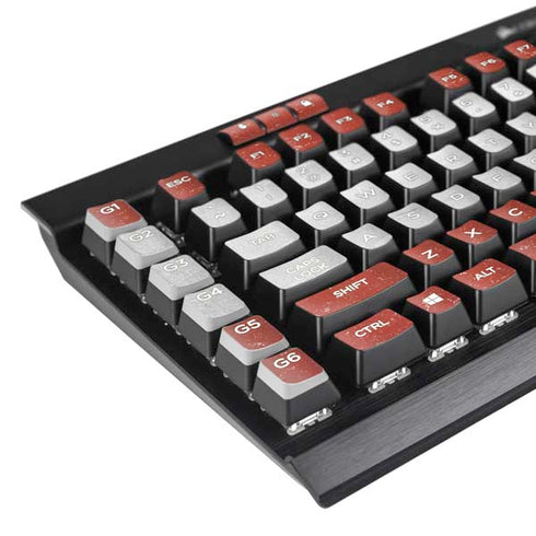 Latvia Flag Distressed K95 RGB PLATINUM Mechanical Gaming Keyboard Skin