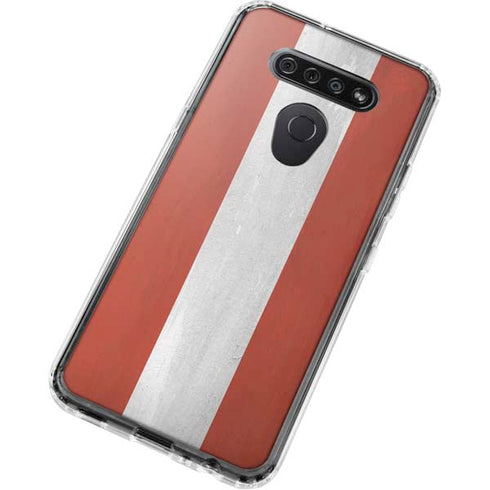 Latvia Flag Distressed LG K51/Q51 Clear Case