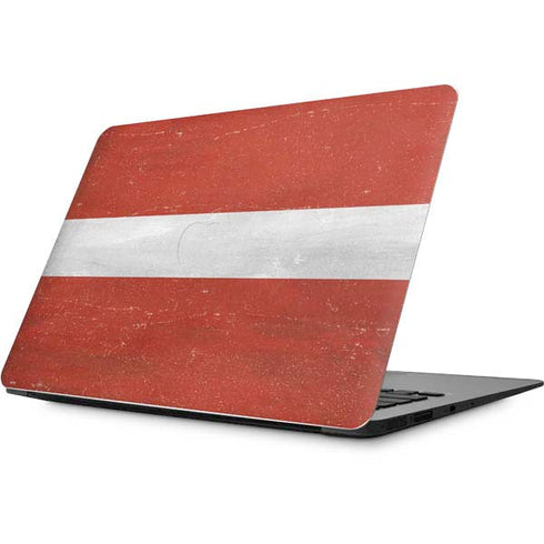 Latvia Flag Distressed Apple MacBook Skin