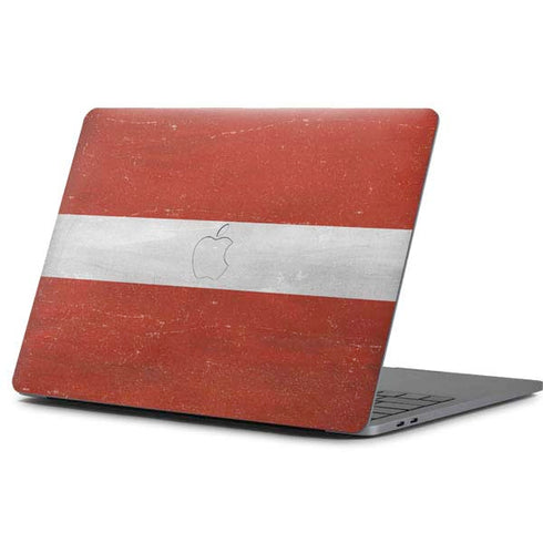 Latvia Flag Distressed Apple MacBook Pro 13-inch Skin