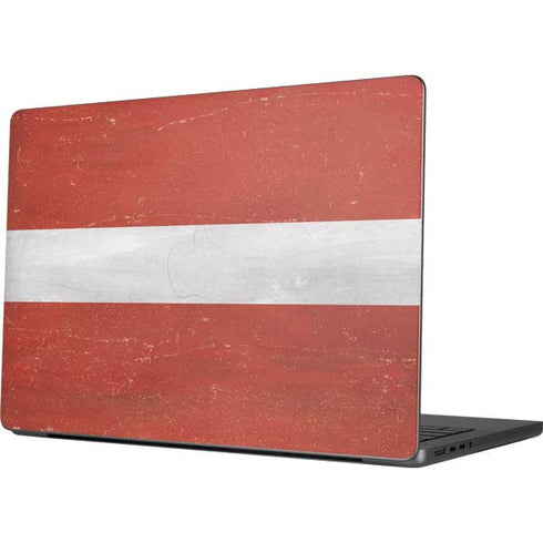 Latvia Flag Distressed MacBook Pro 14in (2021-24) Skin
