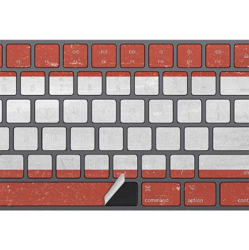 Latvia Flag Distressed Magic Keyboard with Numeric Keypad Skin