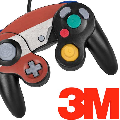 Latvia Flag Distressed Nintendo GameCube Controller Skin