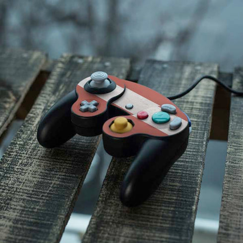 Latvia Flag Distressed Nintendo GameCube Controller Skin