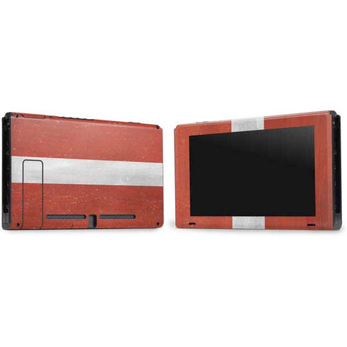 Latvia Flag Distressed Nintendo Switch Bundle Skin